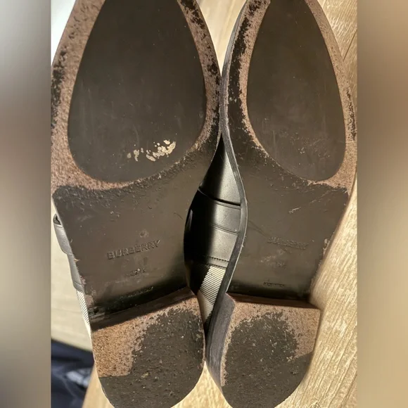 BURBERRY Pryle House Check & Leather Equestrian Ankle Boots 39.5 / 9 - Picture 12 of 15